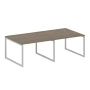 40БО.ПРГ-2.2 (Вяз благородный/Серый) Переговорный стол, 2 столешницы на О-образном м/к