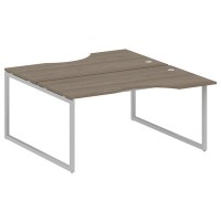 Metal System Quattro 4x4 40БО.РАС-СА-2.1 (Вяз благородный/Серый) Рабочая станция криволинейная на О-образном м/к