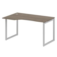 Metal System Quattro 4x4 40БО.СА-2 Л (Вяз благородный/Серый) Стол криволинейный левый на О-образном м/к