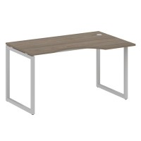 Metal System Quattro 4x4 40БО.СА-2 Пр (Вяз благородный/Серый) Стол криволинейный правый на О-образном м/к