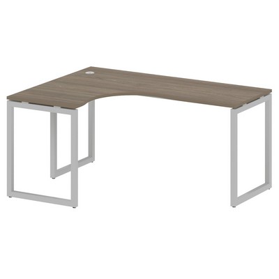 Metal System Quattro 4x4 40БО.СА-4 Л (Вяз благородный/Серый) Стол криволинейный левый на О-образном м/к