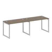 Metal System Quattro 4x4 40БО.СМ-2.2 (Вяз благородный/Серый) Рабочая станция на 2 раб.места на О-образном м/к