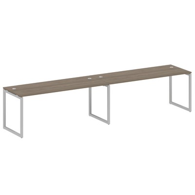 Metal System Quattro 4x4 40БО.СМ-2.5 (Вяз благородный/Серый) Рабочая станция на 2 раб.места на О-образном м/к