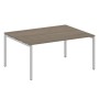 Metal System Quattro 4x4 40БП.ПРГ-1.4 (Вяз благородный/Серый) Переговорный стол, 1 столешница на П-образном м/к