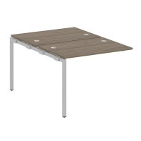 Metal System Quattro 4x4 40БП.ПРС-СП-2.1 (Вяз благородный/Серый) Проходной наборный элемент рабочей станции на П-образном м/к