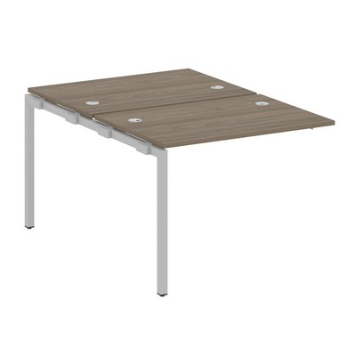 Metal System Quattro 4x4 40БП.ПРС-СП-2.1 (Вяз благородный/Серый) Проходной наборный элемент рабочей станции на П-образном м/к