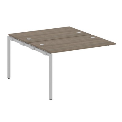 Metal System Quattro 4x4 40БП.ПРС-СП-2.2 (Вяз благородный/Серый) Проходной наборный элемент рабочей станции на П-образном м/к