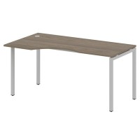 Metal System Quattro 4x4 40БП.СА-1 Л (Вяз благородный/Серый) Стол криволинейный левый на П-образном м/к