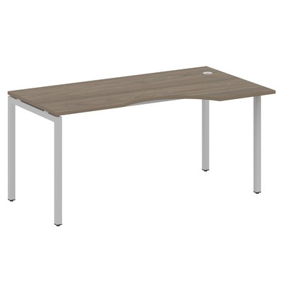 Metal System Quattro 4x4 40БП.СА-1 Пр (Вяз благородный/Серый) Стол криволинейный правый на П-образном м/к