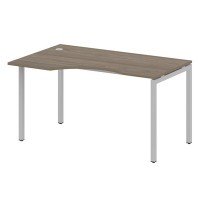 Metal System Quattro 4x4 40БП.СА-2 Л (Вяз благородный/Серый) Стол криволинейный левый на П-образном м/к