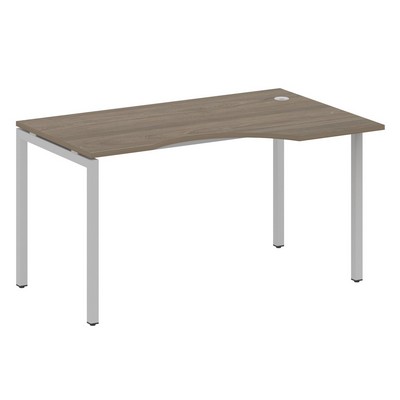 Metal System Quattro 4x4 40БП.СА-2 Пр (Вяз благородный/Серый) Стол криволинейный правый на П-образном м/к