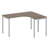 Metal System Quattro 4x4 40БП.СА-3 Пр (Вяз благородный/Серый) Стол криволинейный правый на П-образном м/к