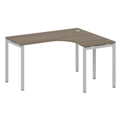 Метал Систем Куатро 4х4 40БП.СА-3 Пр (Вяз благородный/Серый) Стол криволинейный правый на П-образном м/к