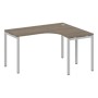 Метал Систем Куатро 4х4 40БП.СА-3 Пр (Вяз благородный/Серый) Стол криволинейный правый на П-образном м/к