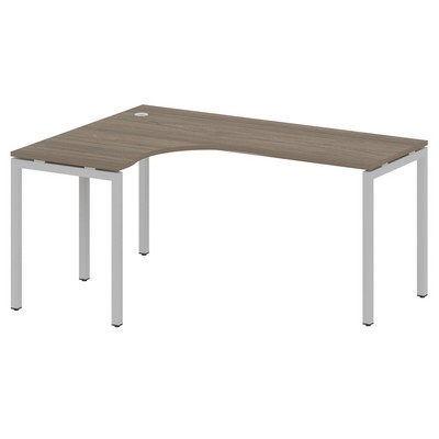 Metal System Quattro 4x4 40БП.СА-4 Л (Вяз благородный/Серый) Стол криволинейный левый на П-образном м/к