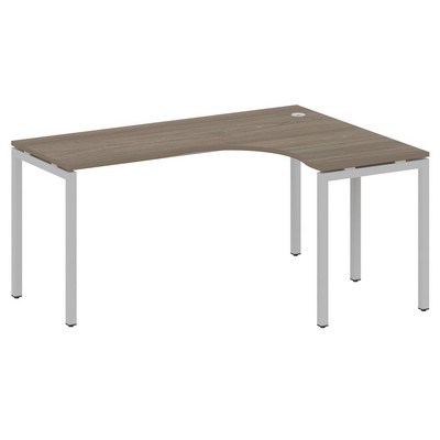 Metal System Quattro 4x4 40БП.СА-4 Пр (Вяз благородный/Серый) Стол криволинейный правый на П-образном м/к