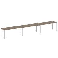 Metal System Quattro 4x4 40БП.СМ-3.5 (Вяз благородный/Серый) Рабочая станция на 3 раб.места на П-образном м/к