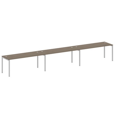 Metal System Quattro 4x4 40БП.СМ-3.5 (Вяз благородный/Серый) Рабочая станция на 3 раб.места на П-образном м/к