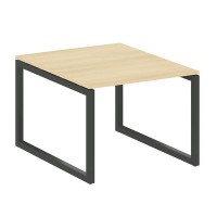 Metal System Quattro 5x5 50БО.ПРГ-1.1 (Акация лорка/Антрацит) Переговорный стол на О-образном м/к