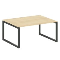 Metal System Quattro 5x5 50БО.ПРГ-1.4 (Акация лорка/Антрацит) Переговорный стол на О-образном м/к