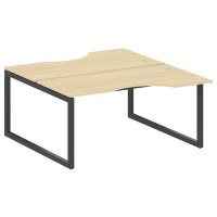 Metal System Quattro 5x5 50БО.РАС-СА-2.1 (Акация лорка/Антрацит) Рабочая станция криволинейная на О-образном м/к