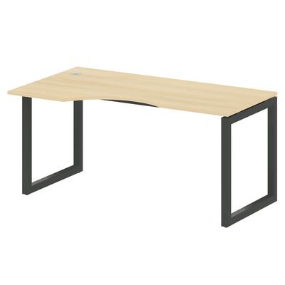 Metal System Quattro 5x5 50БО.СА-1 Л (Акация лорка/Антрацит) Стол криволинейный левый на О-образном м/к