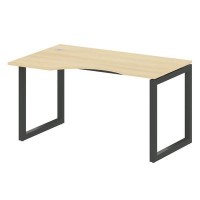 Metal System Quattro 5x5 50БО.СА-2 Л (Акация лорка/Антрацит) Стол криволинейный левый на О-образном м/к