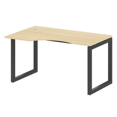 Metal System Quattro 5x5 50БО.СА-2 Л (Акация лорка/Антрацит) Стол криволинейный левый на О-образном м/к