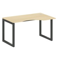 Metal System Quattro 5x5 50БО.СА-2 Пр (Акация лорка/Антрацит) Стол криволинейный правый на О-образном м/к