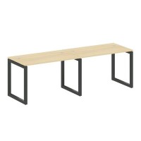 Metal System Quattro 5x5 50БО.СМ-2.2 (Акация лорка/Антрацит) Рабочая станция на 2 раб.места на О-образном м/к