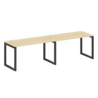 Metal System Quattro 5x5 50БО.СМ-2.3 (Акация лорка/Антрацит) Рабочая станция на 2 раб.места на О-образном м/к