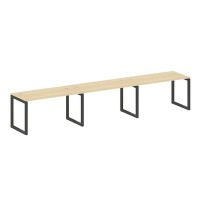 Metal System Quattro 5x5 50БО.СМ-3.3 (Акация лорка/Антрацит) Рабочая станция на 3 раб.места на О-образном м/к