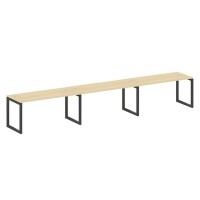 Metal System Quattro 5x5 50БО.СМ-3.4 (Акация лорка/Антрацит) Рабочая станция на 3 раб.места на О-образном м/к