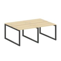 Metal System Quattro 5x5 50БО.СМ-4.1 (Акация лорка/Антрацит) Рабочая станция на 4 раб.места на О-образном м/к