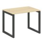 Metal System Quattro 5x5 50БО.СП-1 (Акация лорка/Антрацит) Стол письменный на О-образном м/к