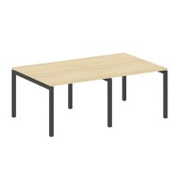 Metal System Quattro 5x5 50БП.ПРГ-2.1 (Акация лорка/Антрацит) Переговорный стол на П-образном м/к