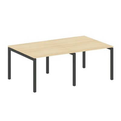 Metal System Quattro 5x5 50БП.ПРГ-2.1 (Акация лорка/Антрацит) Переговорный стол на П-образном м/к