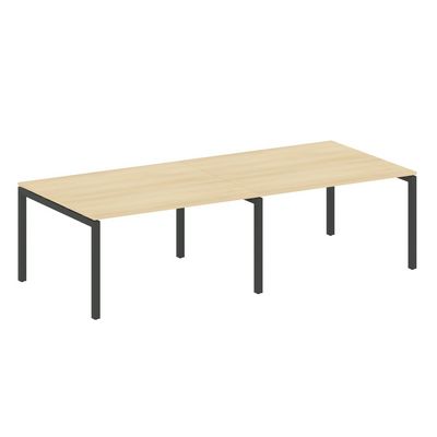 Metal System Quattro 5x5 50БП.ПРГ-2.3 (Акация лорка/Антрацит) Переговорный стол на П-образном м/к