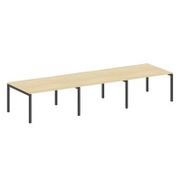 Metal System Quattro 5x5 50БП.ПРГ-3.3 (Акация лорка/Антрацит) Переговорный стол на П-образном м/к