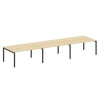 Metal System Quattro 5x5 50БП.ПРГ-3.4 (Акация лорка/Антрацит) Переговорный стол на П-образном м/к