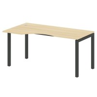 Metal System Quattro 5x5 50БП.СА-1 Л (Акация лорка/Антрацит) Стол криволинейный левый на П-образном м/к