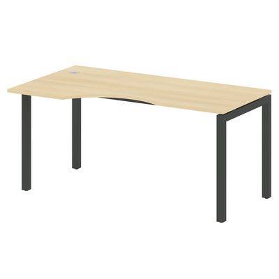 Metal System Quattro 5x5 50БП.СА-1 Л (Акация лорка/Антрацит) Стол криволинейный левый на П-образном м/к