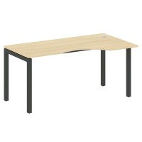 Metal System Quattro 5x5 50БП.СА-1 Пр (Акация лорка/Антрацит) Стол криволинейный правый на П-образном м/к