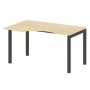 Metal System Quattro 5x5 50БП.СА-2 Л (Акация лорка/Антрацит) Стол криволинейный левый на П-образном м/к