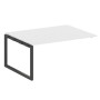 Metal System Quattro 5x5 50БО.ППРГ-4 (Белый/Черный) Проходной наборный элемент переговорного стола на О-образном м/к