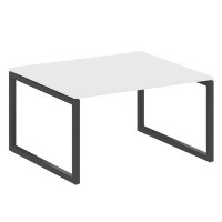 Metal System Quattro 5x5 50БО.ПРГ-1.3 (Белый/Черный) Переговорный стол на О-образном м/к