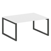 Metal System Quattro 5x5 50БО.ПРГ-1.4 (Белый/Черный) Переговорный стол на О-образном м/к