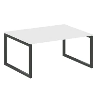 50БО.ПРГ-1.4 (Белый/Антрацит) Переговорный стол на О-образном м/к