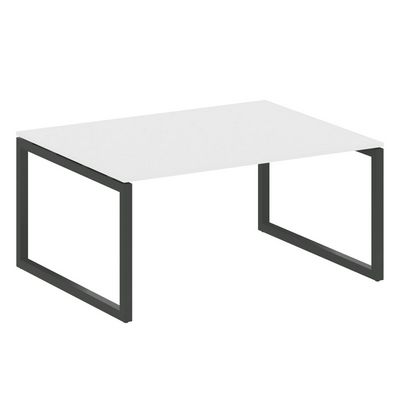 Metal System Quattro 5x5 50БО.ПРГ-1.4 (Белый/Черный) Переговорный стол на О-образном м/к