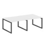 Metal System Quattro 5x5 50БО.ПРГ-2.2 (Белый/Черный) Переговорный стол на О-образном м/к